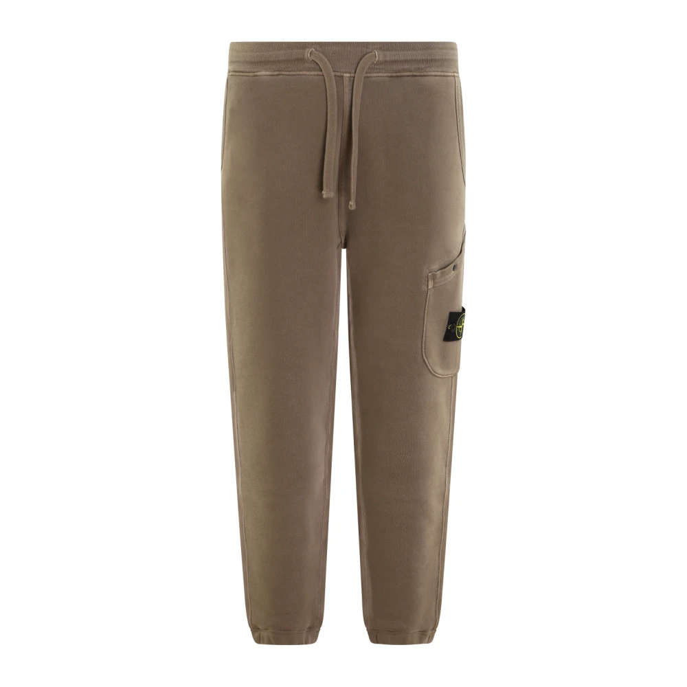 Stone Island Heren Fleece Broek Brown Heren