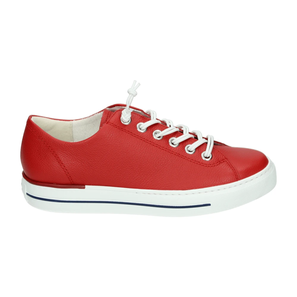 Paul Sportieve Lage Rode Leren Sneakers Dames Schoenen Rood