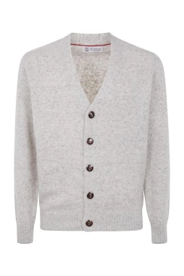 Speckled V-Neck Cardigan
