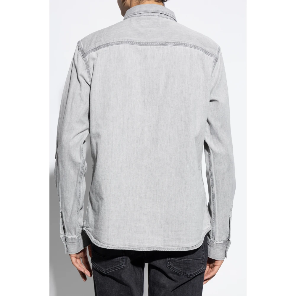 AllSaints Denim shirt Gleason Gray Heren