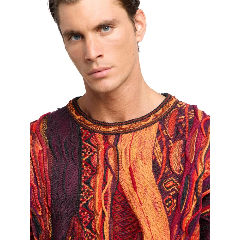 carlo colucci Gebreide trui met opvallend patroon Multicolor Heren
