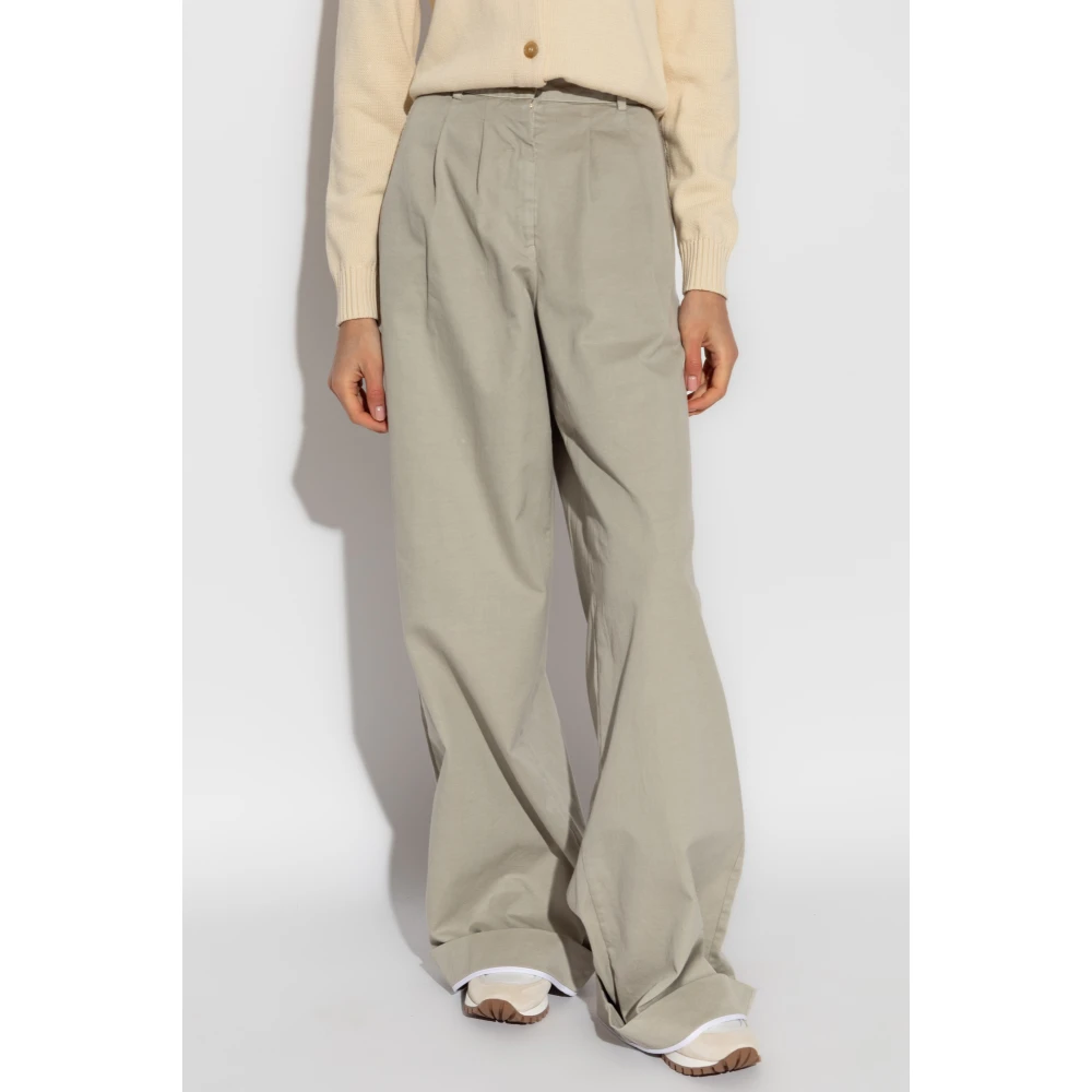 Palm Angels Broek met logo Gray Dames