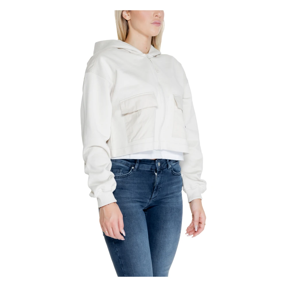 Tommy Jeans Herfst Winter Dames Katoenen Sweatshirt Collectie Beige Dames