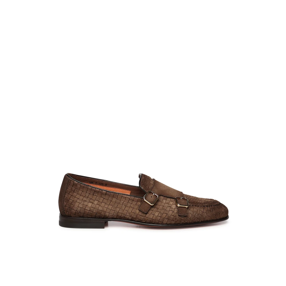 Santoni Men's Brown Loafers, 9 Uk, Scacco Loafers