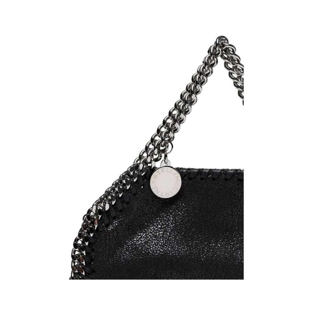 Stella Mccartney Chique Zwarte Whipstitch Kleine Tote Black Dames