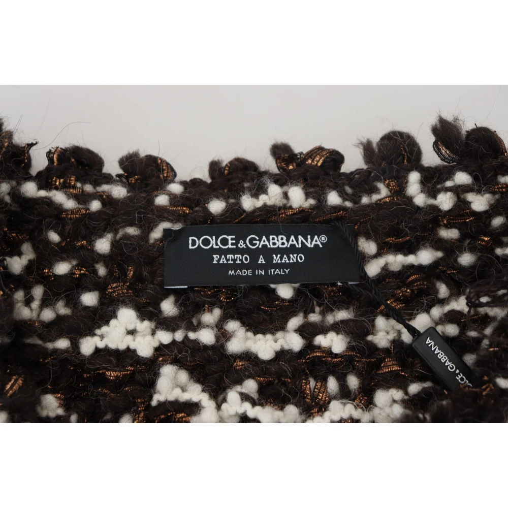 Dolce & Gabbana Bruine Gebreide Wollen Trui Brown Heren