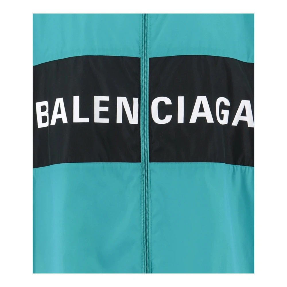 Balenciaga Groene Jas met Logo Detail Green Heren