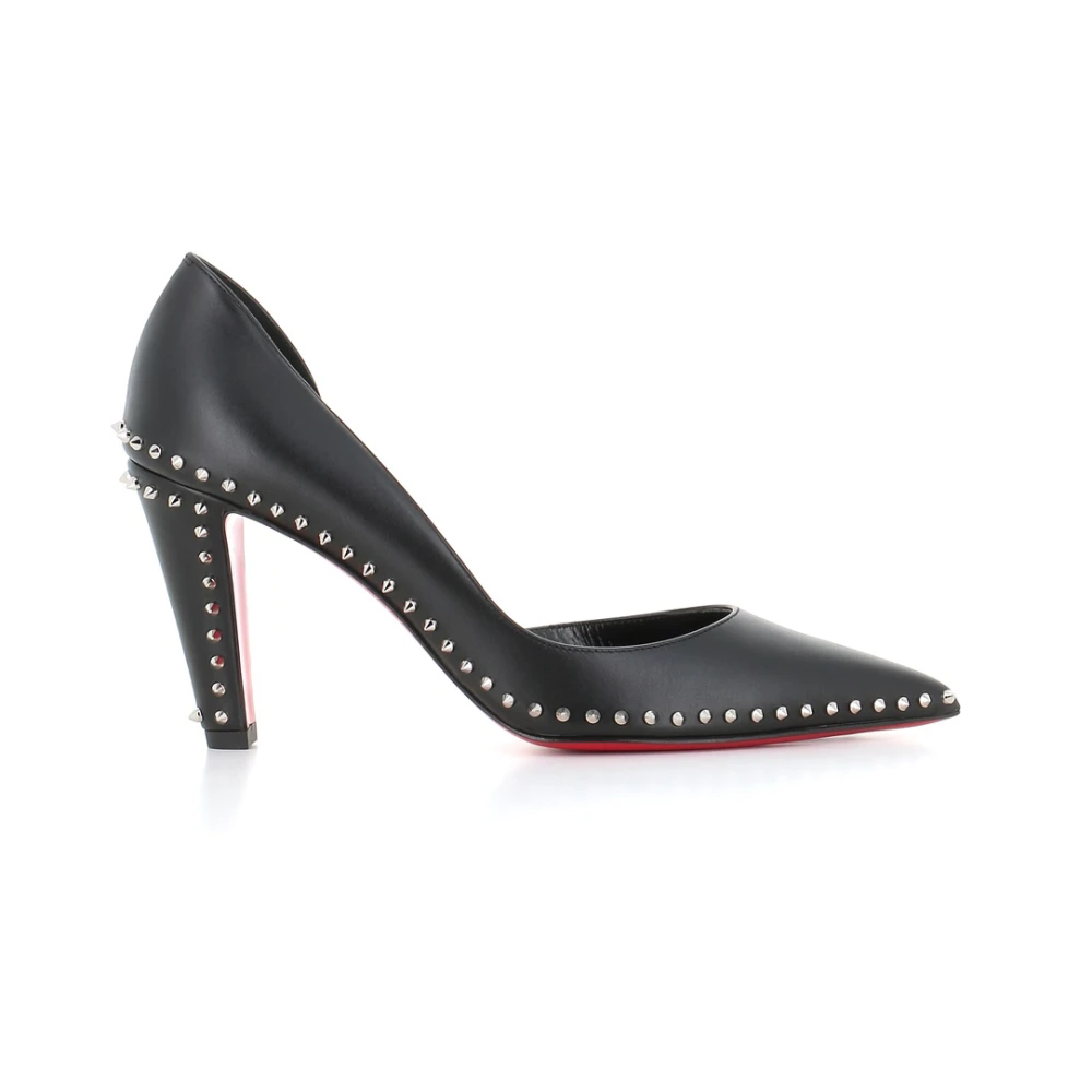 Christian Louboutin Zwarte puntige hakken met zilveren studs Black Dames