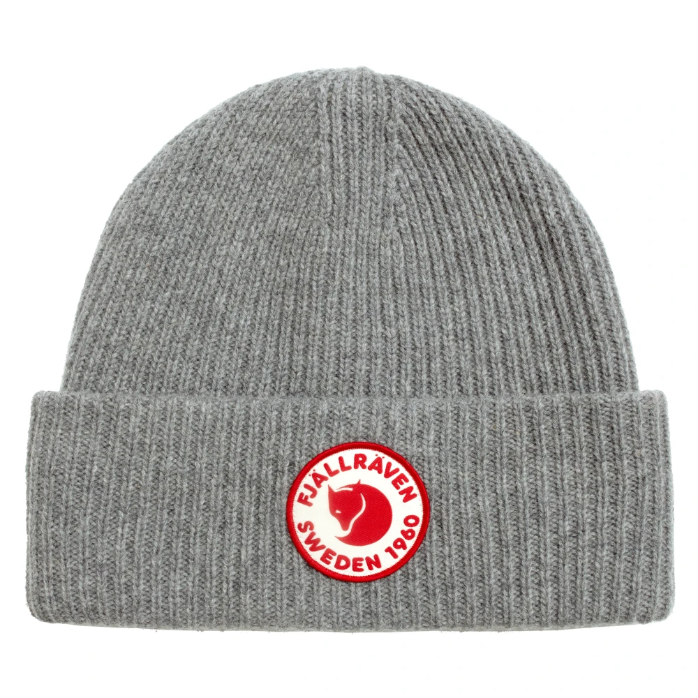 Fjällräven 1960 Logo Knit Hat - Unisex - Accessories - Gray - One Size - Accessories