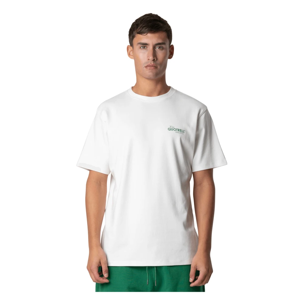 Quotrell Heren Society T-Shirt Groen Wit White Heren