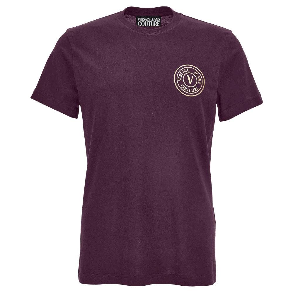 Versace Homme Violet Tops, Taille: Xl T-Shirt Avec Logo Imprimé