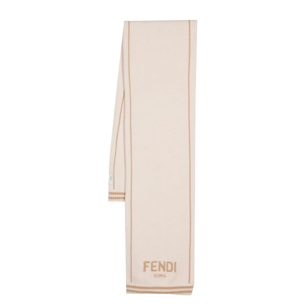 Fendi Roma Linen Scarf Beige Unisex