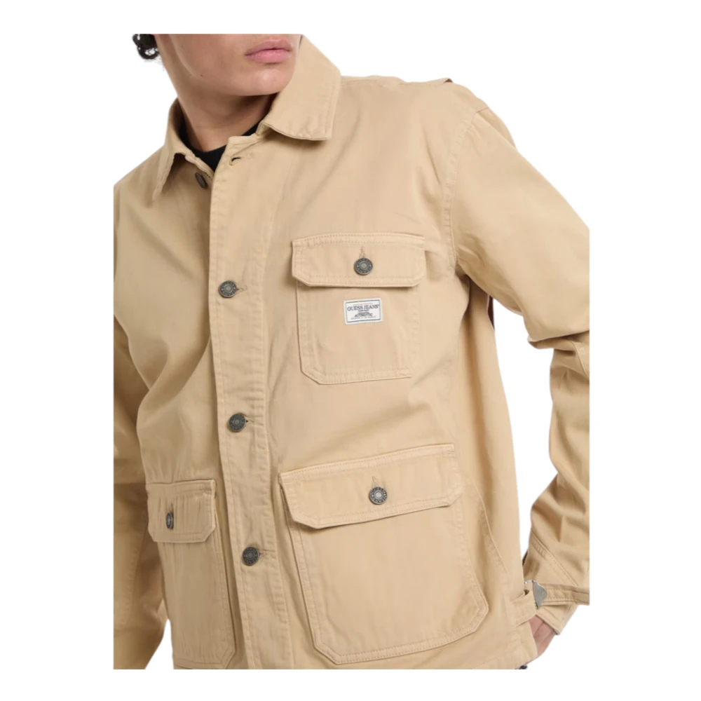 Guess Biologisch Katoenen Jassen en Blazers Beige Heren