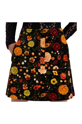 Retro Patch Pocket A-Linje Mini Kjol