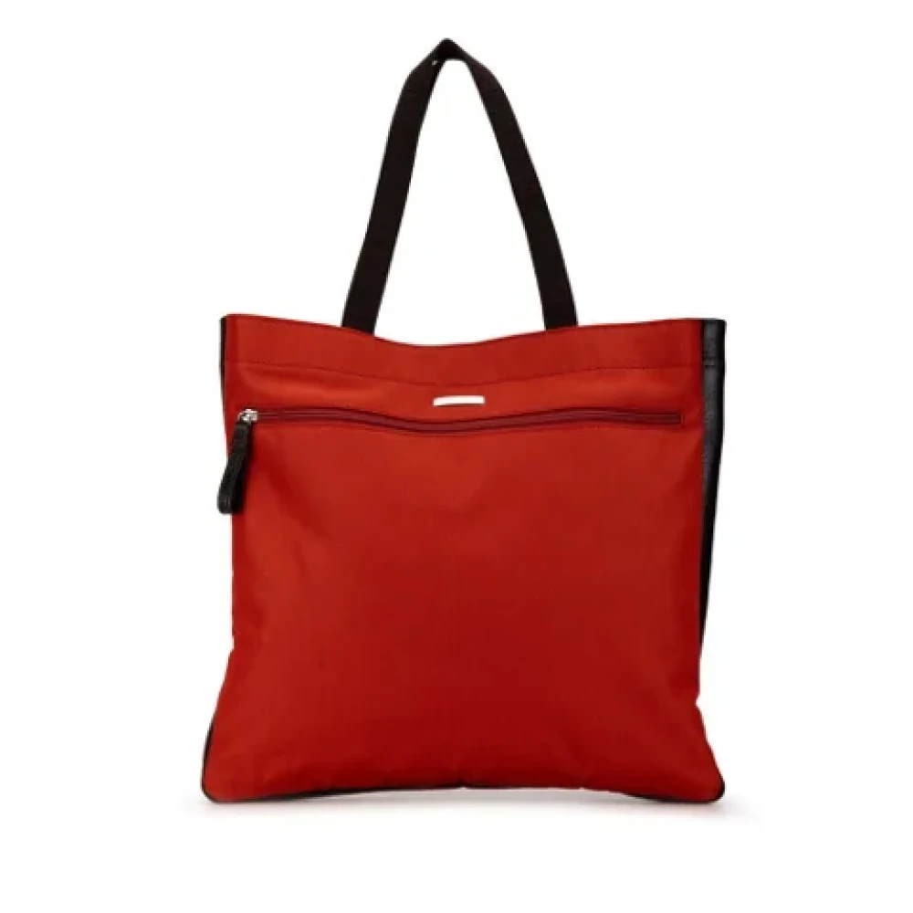 Salvatore Ferragamo Pre-owned Nylon handbags Red Dames