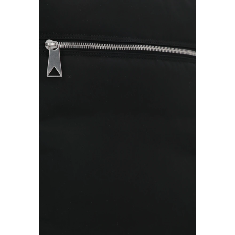 Bottega Veneta Zwarte nylon rugzak met zilveren hardware Black Heren