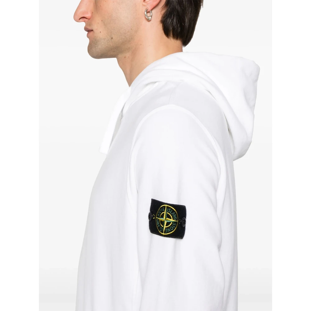 Stone Island Witte Truien voor Mannen White Heren