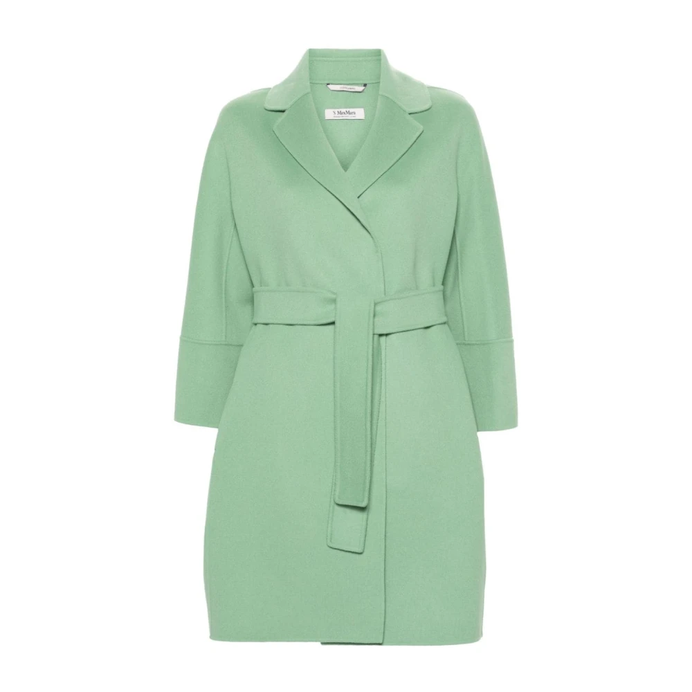 Max Mara Single-Breasted Coats Green Dames
