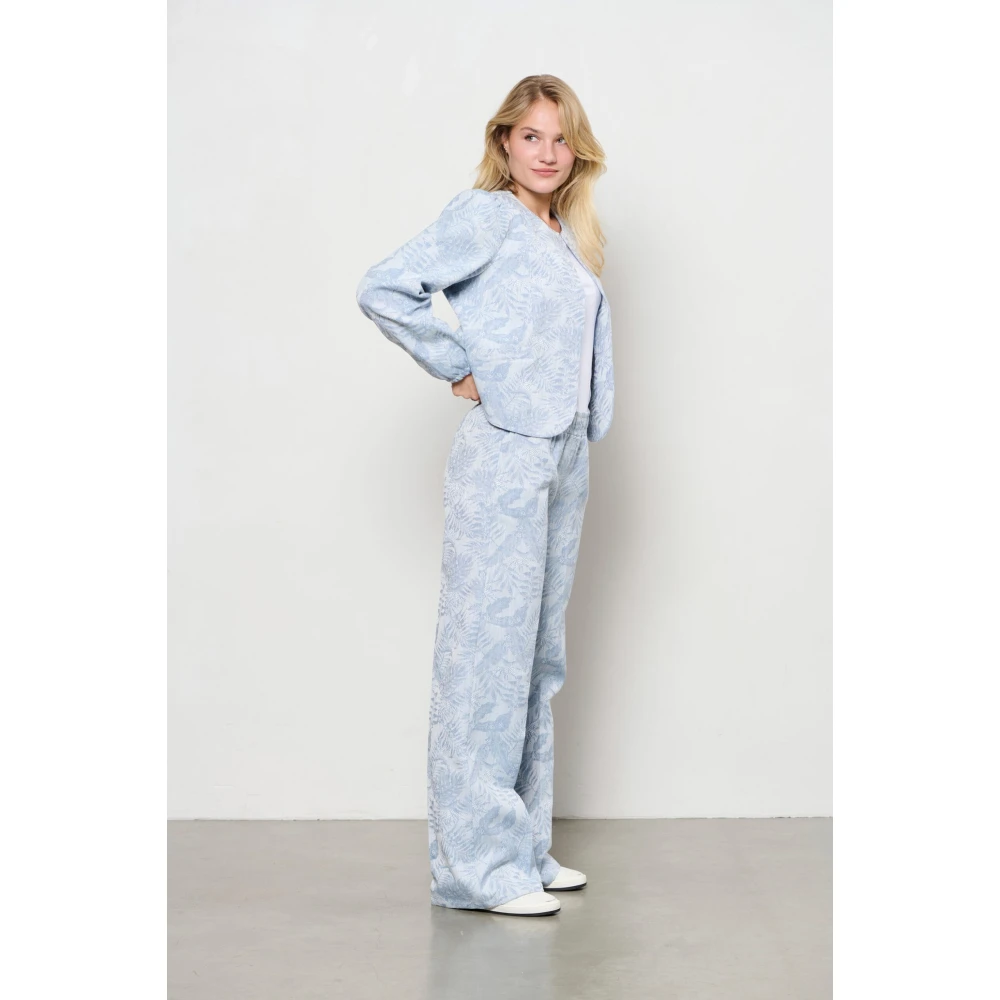 &Co Woman Wijde Broek Zomerse Stijl Blue Dames