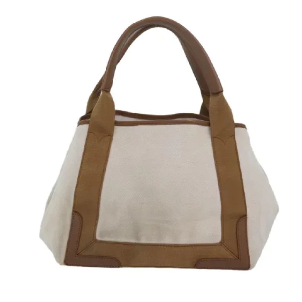 Balenciaga Vintage Pre-owned Canvas handbags Beige Dames
