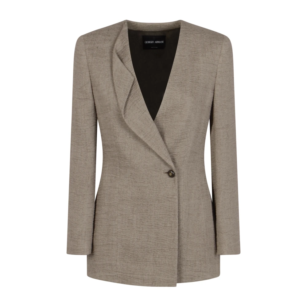 Giorgio Armani Women's Beige Blazer - Blazers - M- Jackets