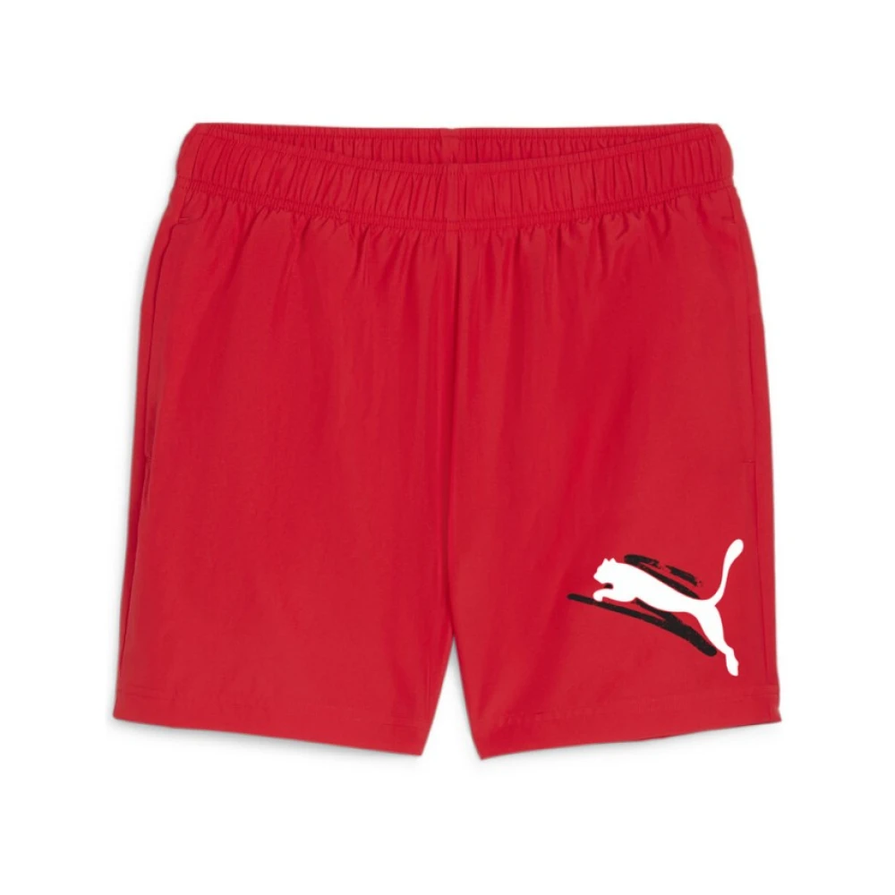 Puma Heren Logo Bermuda Shorts Red Heren