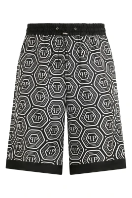 Silk Drawstring Shorts Monogram 70's