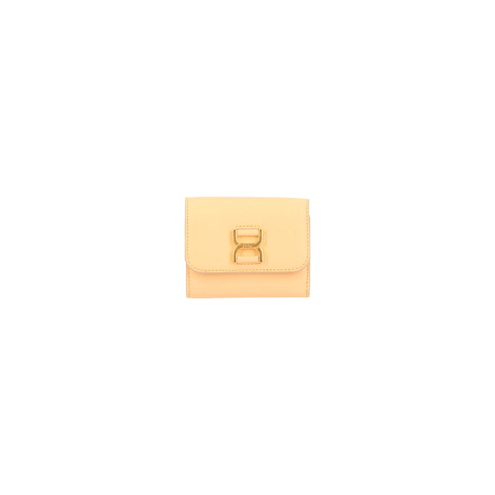 Chloé Beige Wallets & Cardholders, Female, One Size, Trifold Wallet With Marcie Style