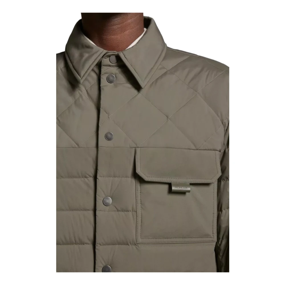 Moncler Groene Dons Shacket Jas Green Heren