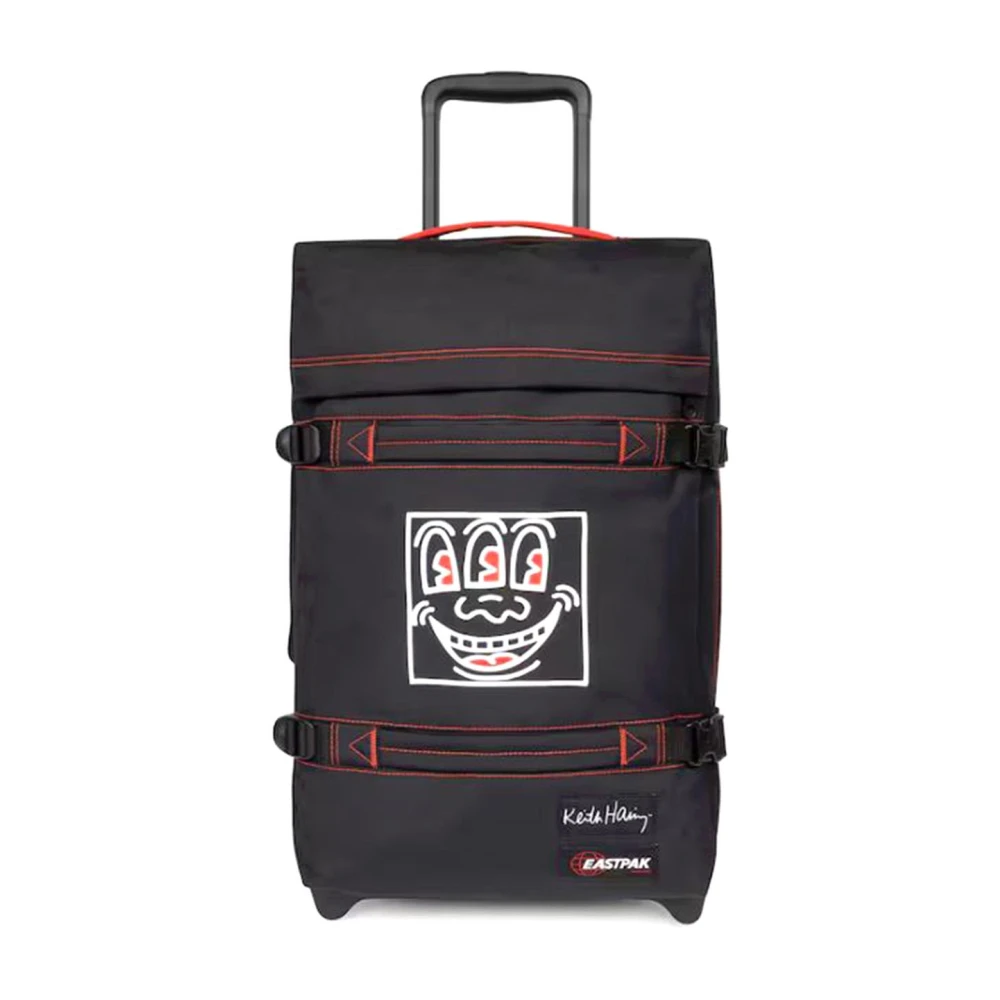 Eastpak Unisex Keithharing3eye Bagaglio A Mano Morbido Transit'r S 42L Bagaglio Da Cabina Leggero Con 2 Ruote E Lucchetto Tsa - Immagine 3