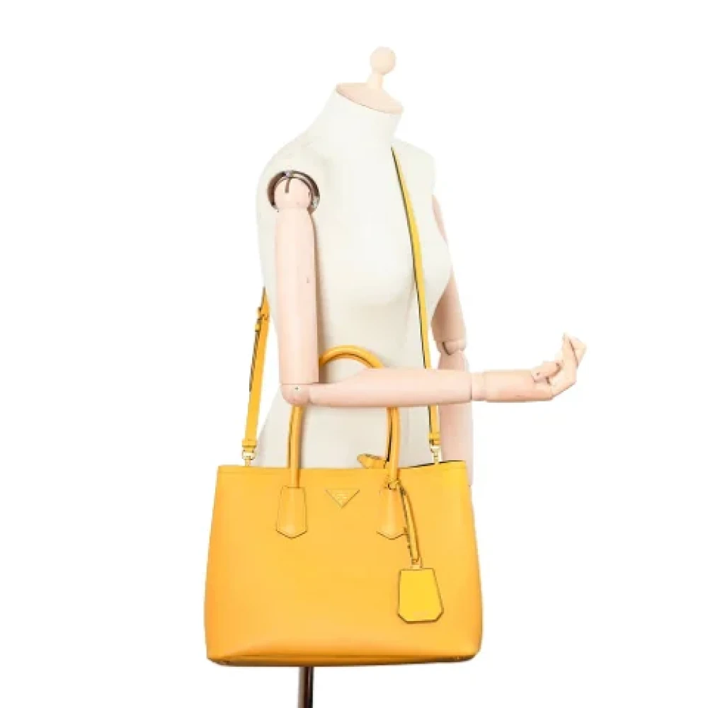 Prada Vintage Pre-owned Leather prada-bags Yellow Dames