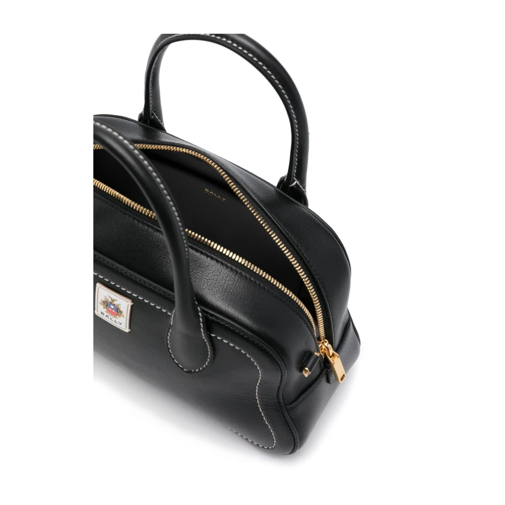 Bally Klassieke Zwarte Top Handvat Schoudertas Black Dames