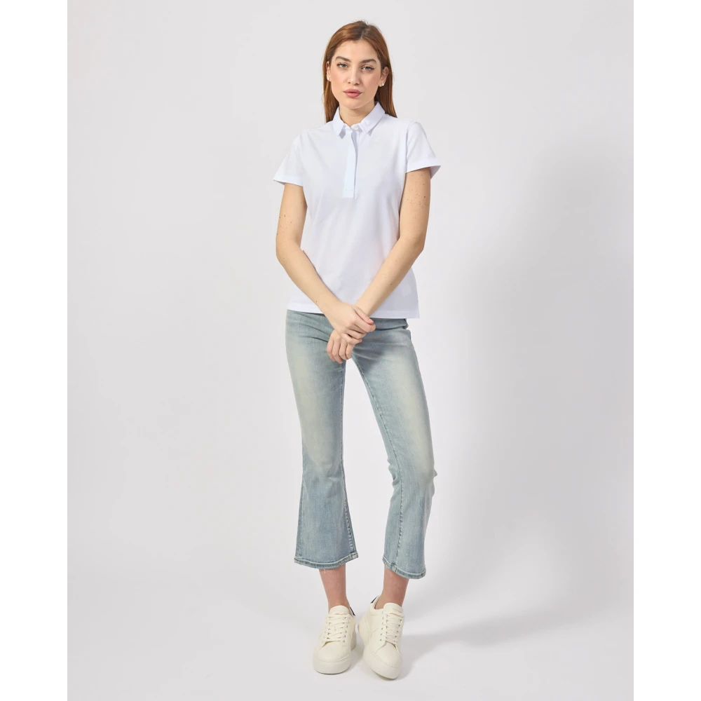 K-way Witte Polo T-shirt Amedea White Dames