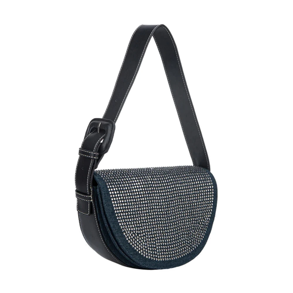 Hvisk Denim Embellished Blauw Ink Tas Blue Dames