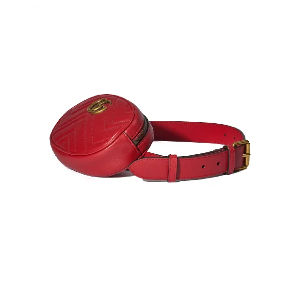 Gucci Vintage Pre-owned Fabric crossbody-bags Red Dames