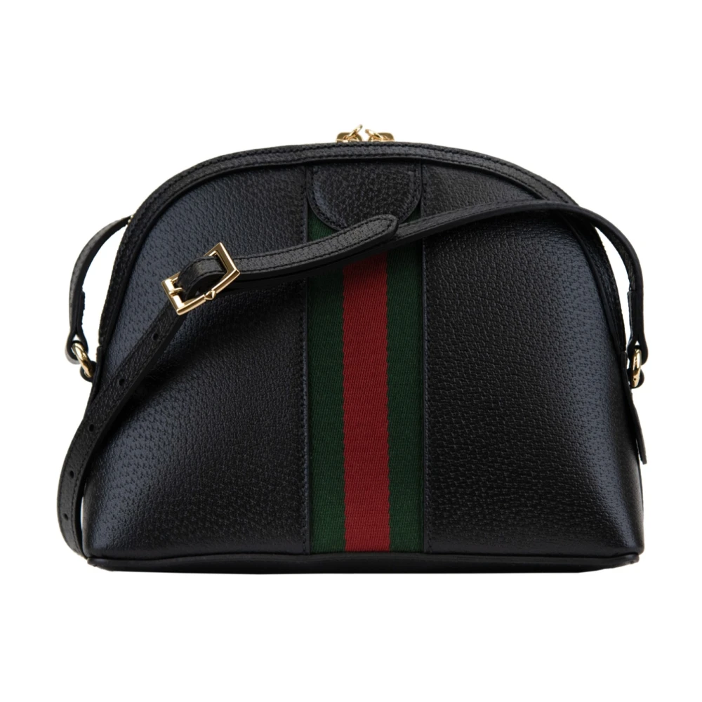Gucci Leren Schoudertas met `Gg` Logo Black Dames