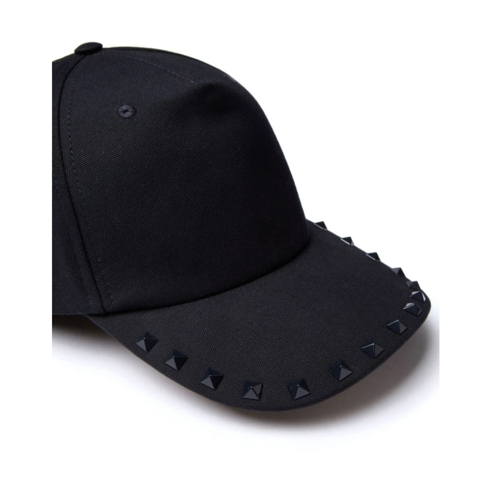 Valentino Garavani Zwarte Katoenen Rockstud Pet Black Heren