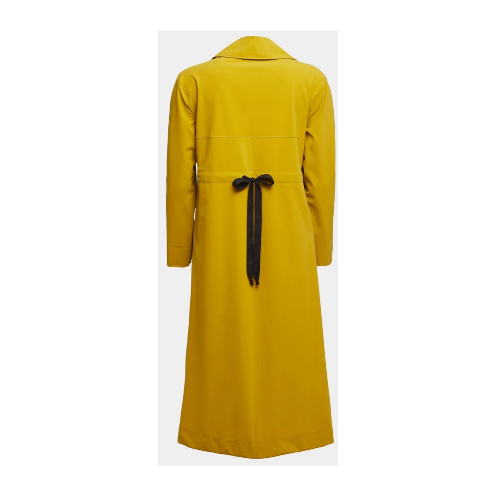 Stutterheim Matte Lange Regenjas met Aqua-Guard Zakken Yellow Dames