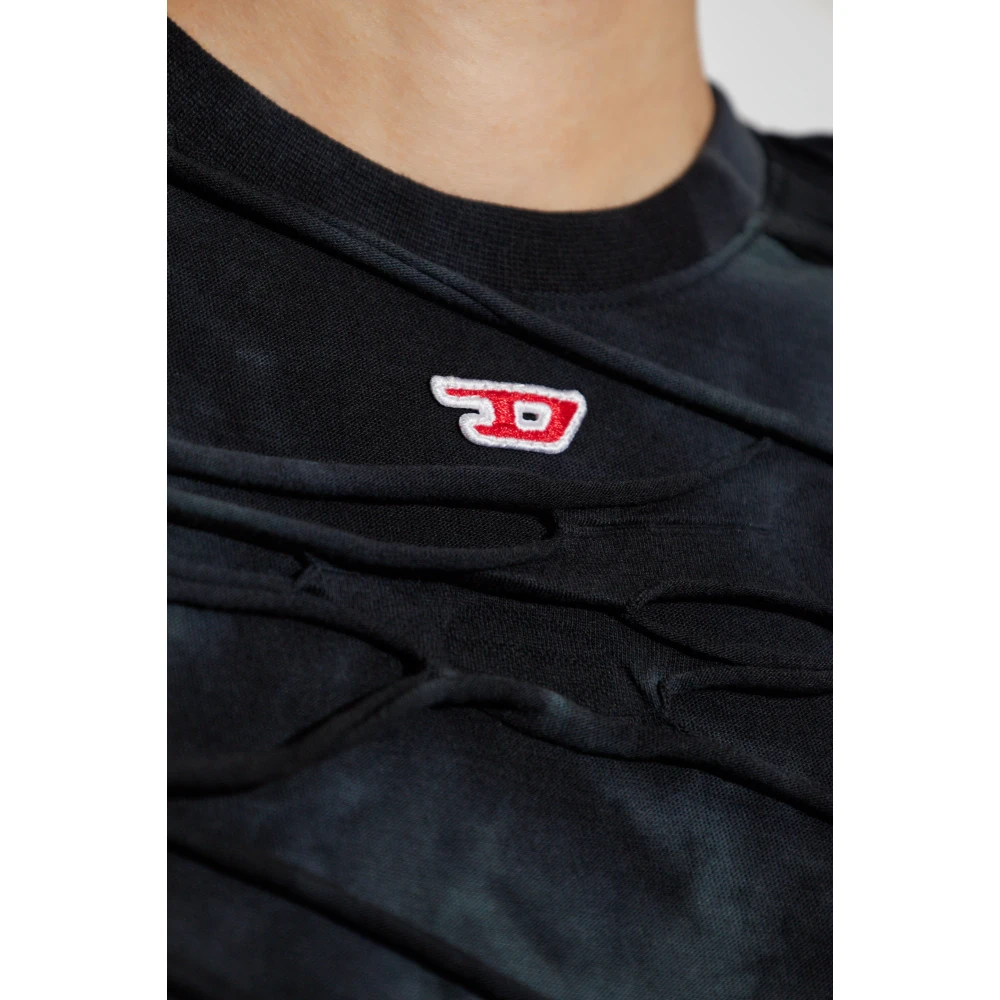 Diesel Top T-Uncutie-Long-P1 Black Dames