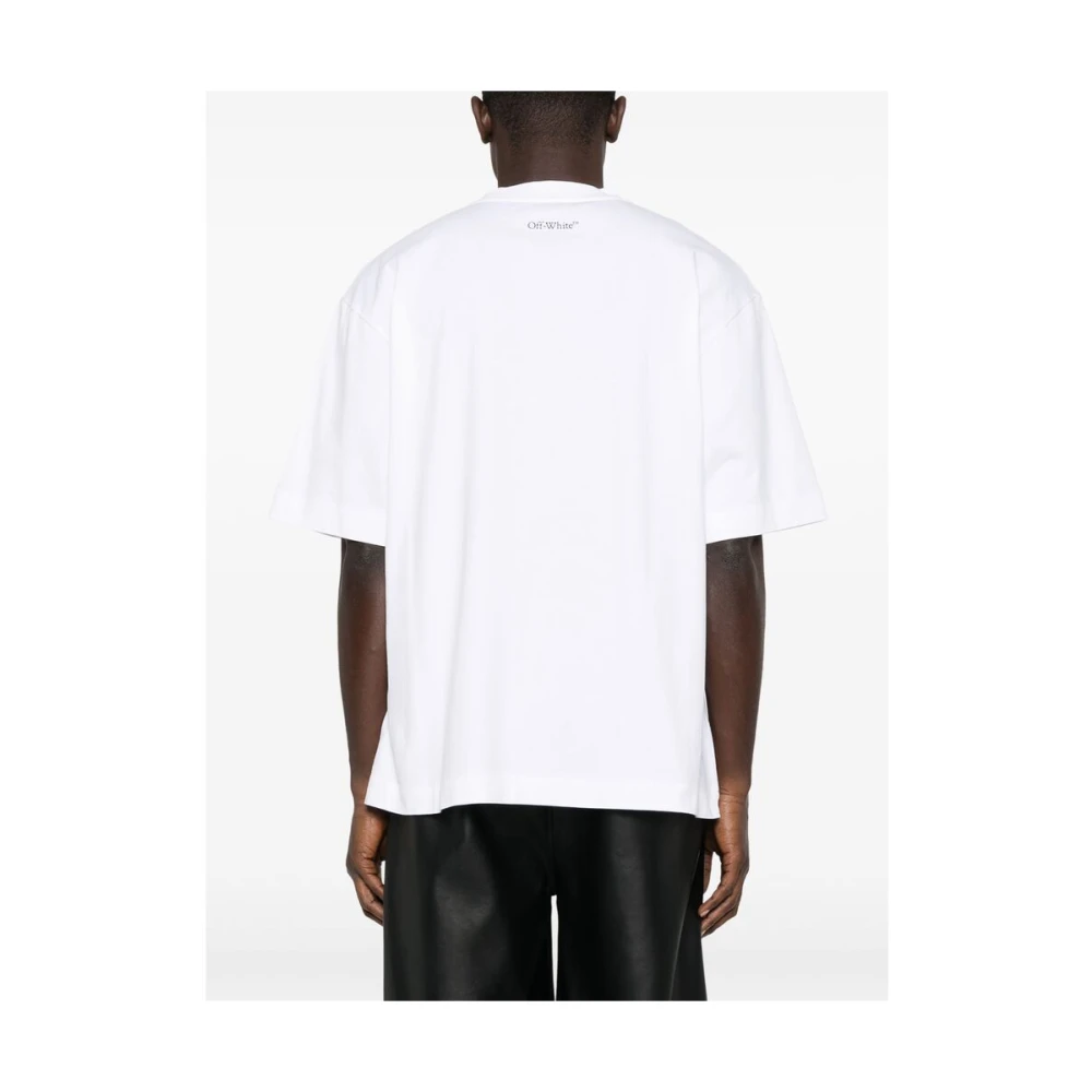 Off White Grafische Print Crew Neck T-shirt White Heren