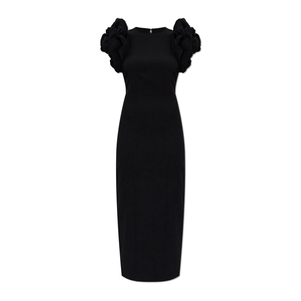 Rotate Birger Christensen Women's Black Party Dresses, Xs, Dress With Puff Sleeves