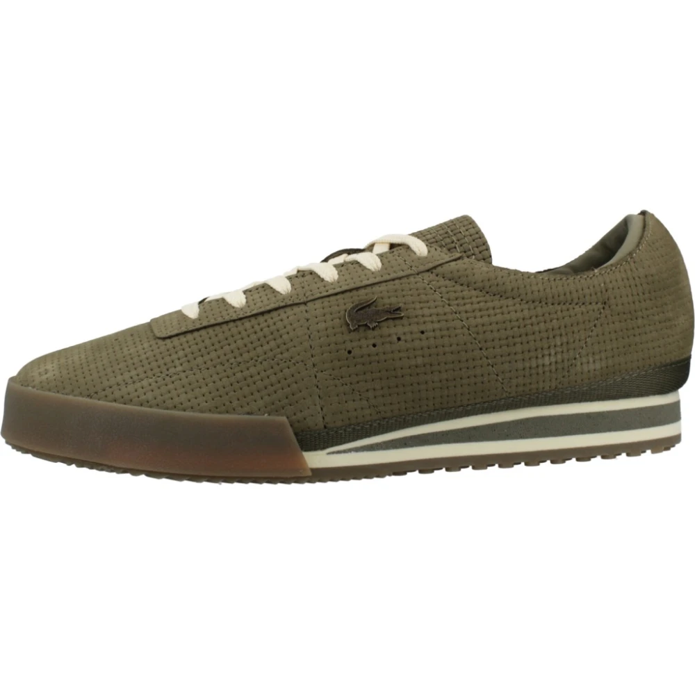 Lacoste Aura Leather Sneakers Heren Schoenen Groen
