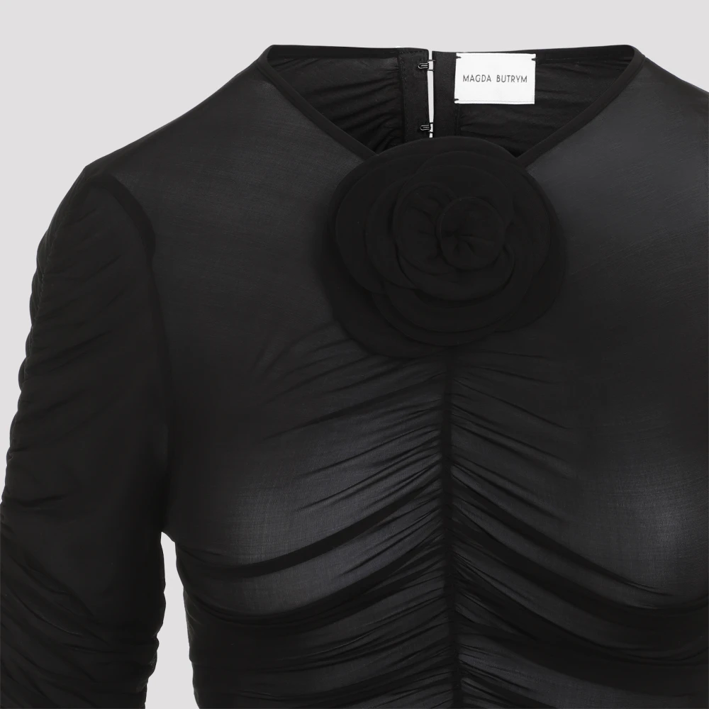 Magda Butrym Stijlvol Zwart Top Aw24 Black Dames