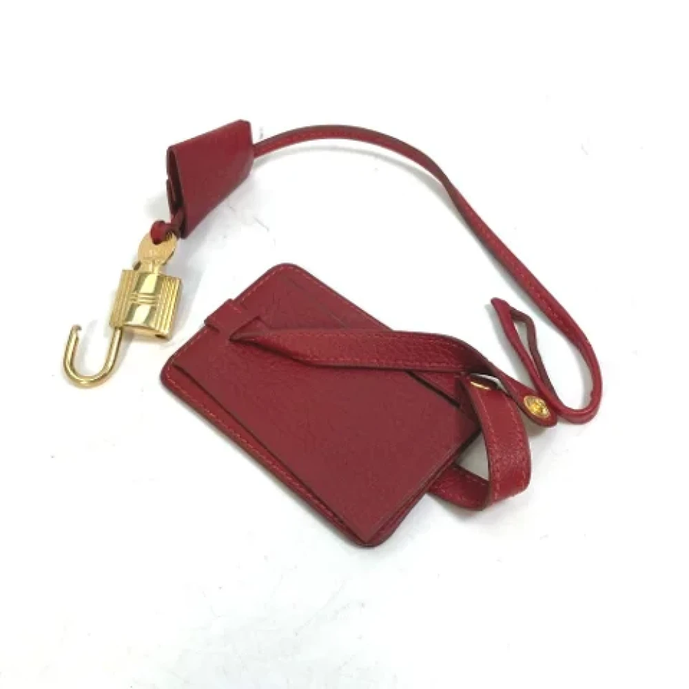 Hermès Vintage Pre-owned Leather travel-bags Red Dames
