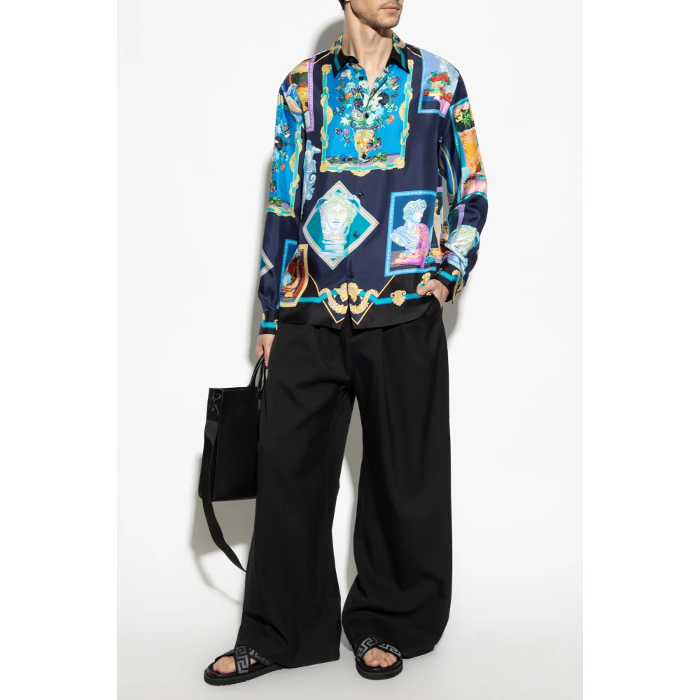 Versace Zijden overhemd Multicolor Heren