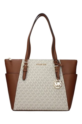 Charlotte Stor Logotyp och Läder Toppdragkedja Tote Bag