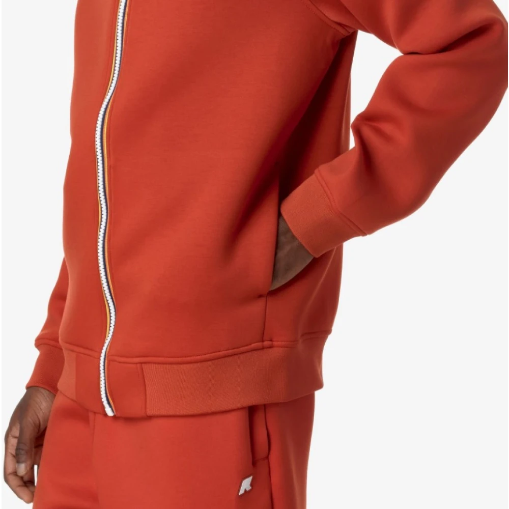 K-way Rode Sweater met Verstelbare Capuchon Red Heren