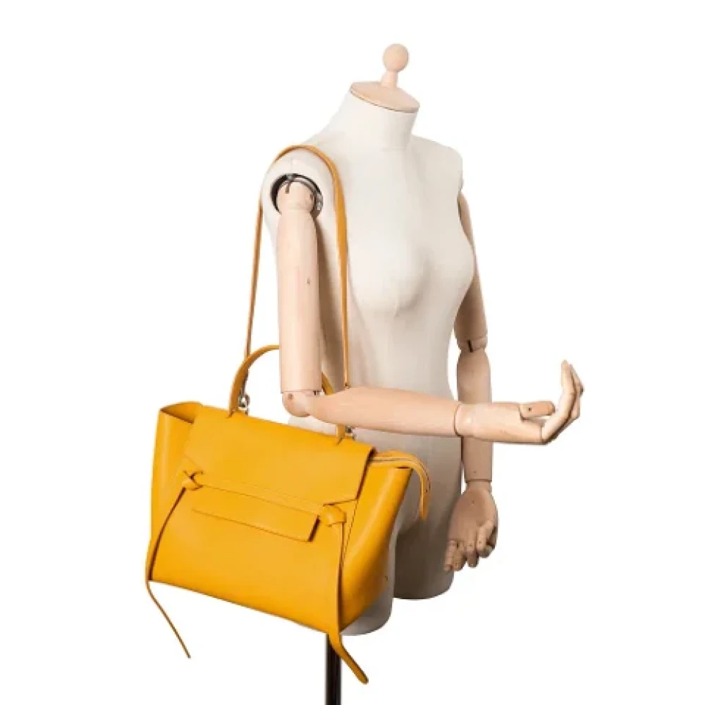 Celine Vintage Pre-owned Leather celine-bags Yellow Dames