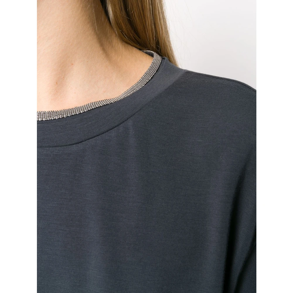 BRUNELLO CUCINELLI Stijlvolle T-shirts en Polos Blue Dames