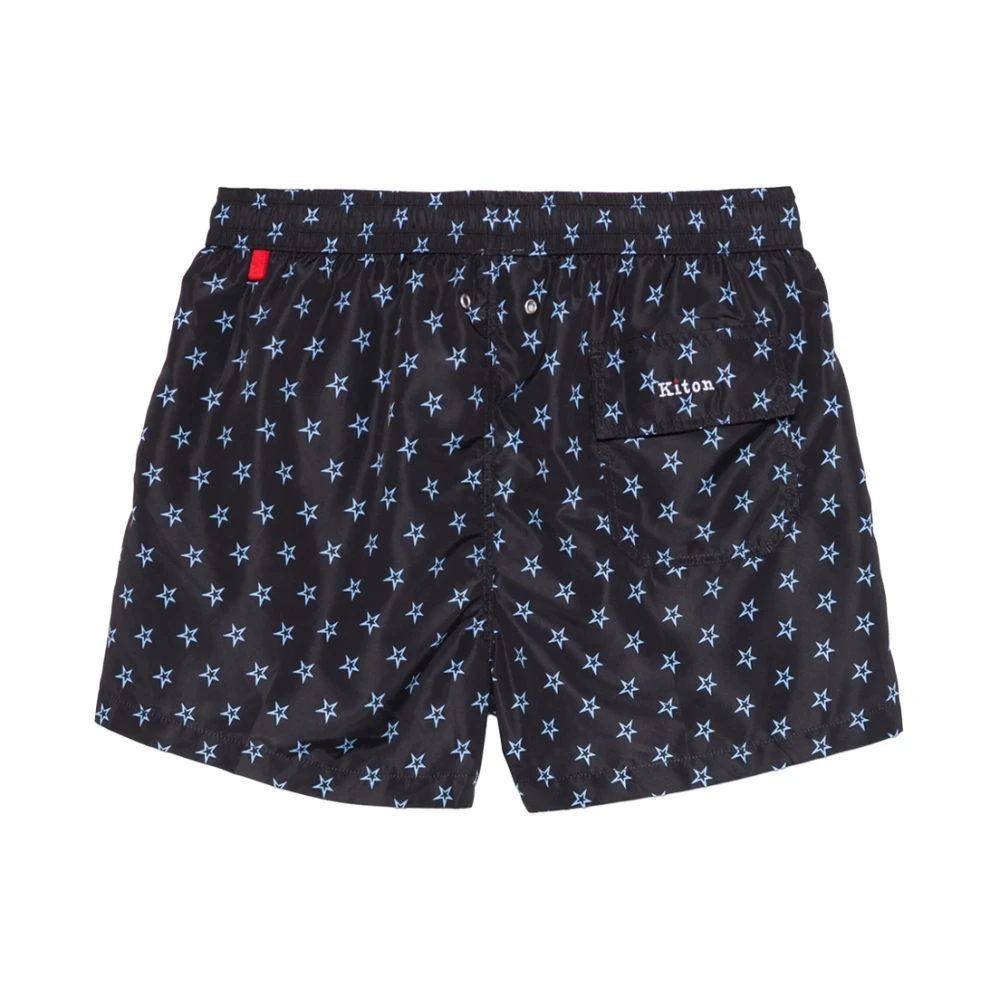 Kiton Nachtblauwe zwemshorts met sterrenpatroon Blue Heren